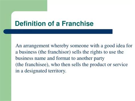 franchise business coach definition.